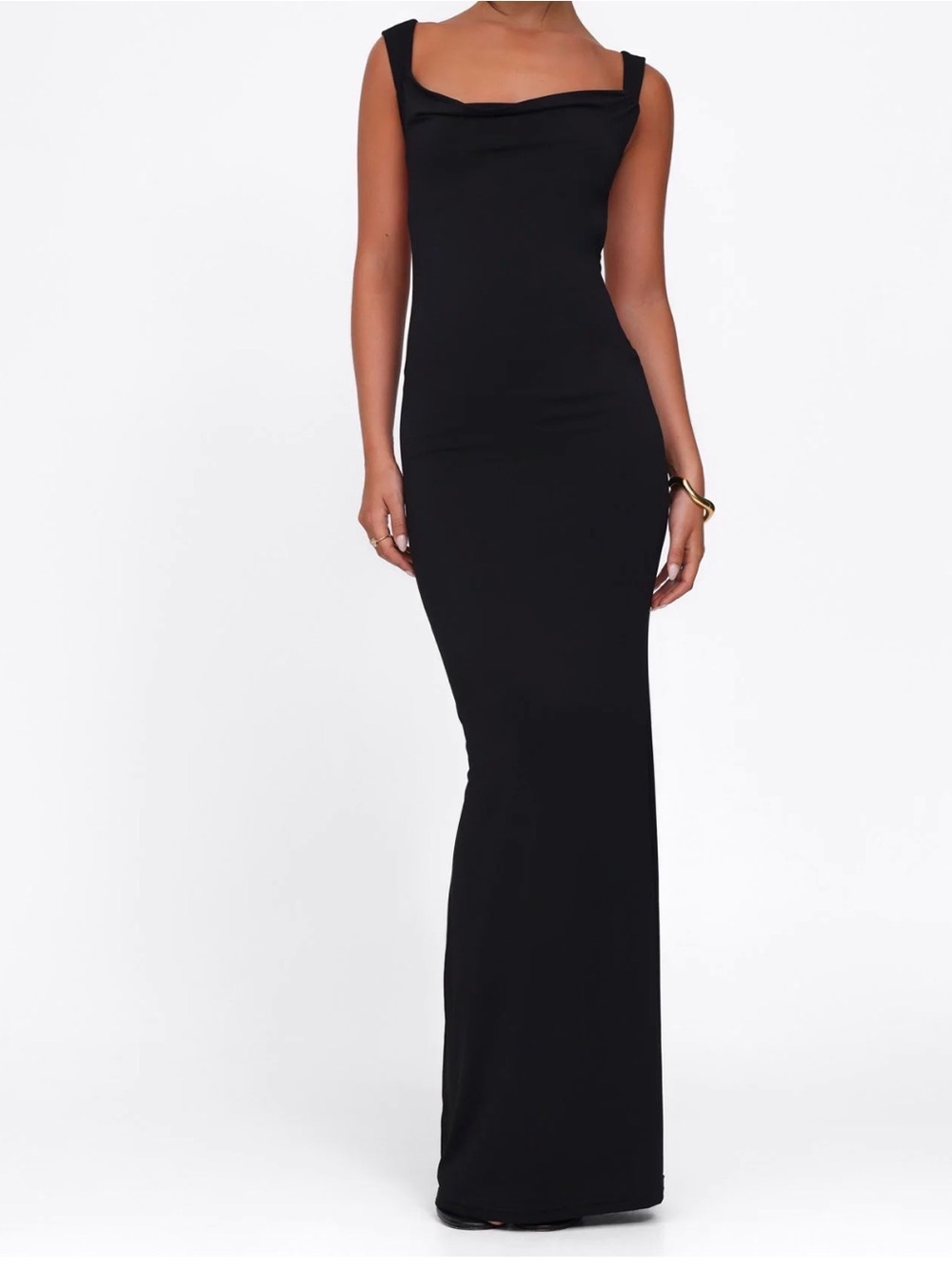 Tiger Mist Black Backless Cowl Neck Maxi Dress - Picture 1 of 2